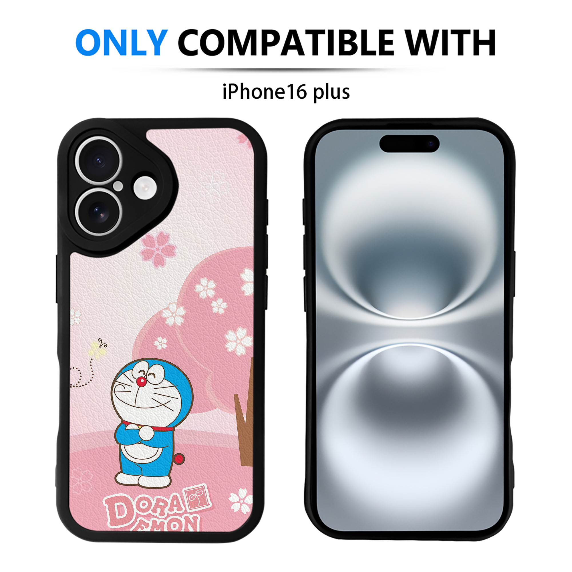 （画像用） ドラえもん Doraemon 【iPhone 16シリーズ対応】シリコンスマホケース（レザー調） 材質：シリコン